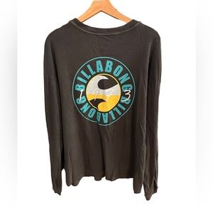 Billabong Long Sleeve Drifter Graphic Tee Gray Size M